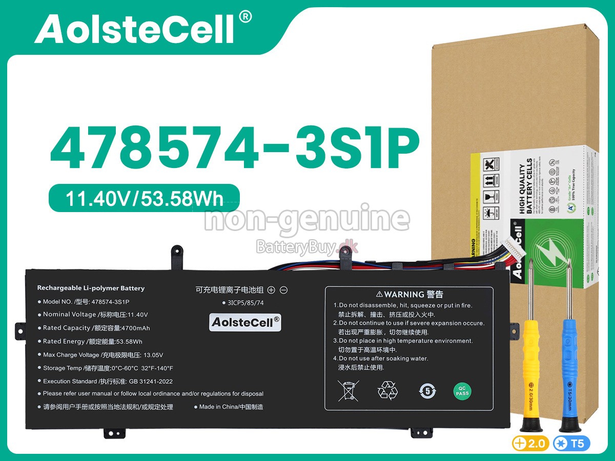 Gateway 478574-3S1P udskiftningsbatteri
