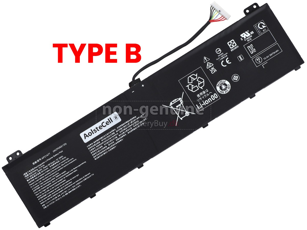 Acer NITRO 16 AN16-51-76HB udskiftningsbatteri