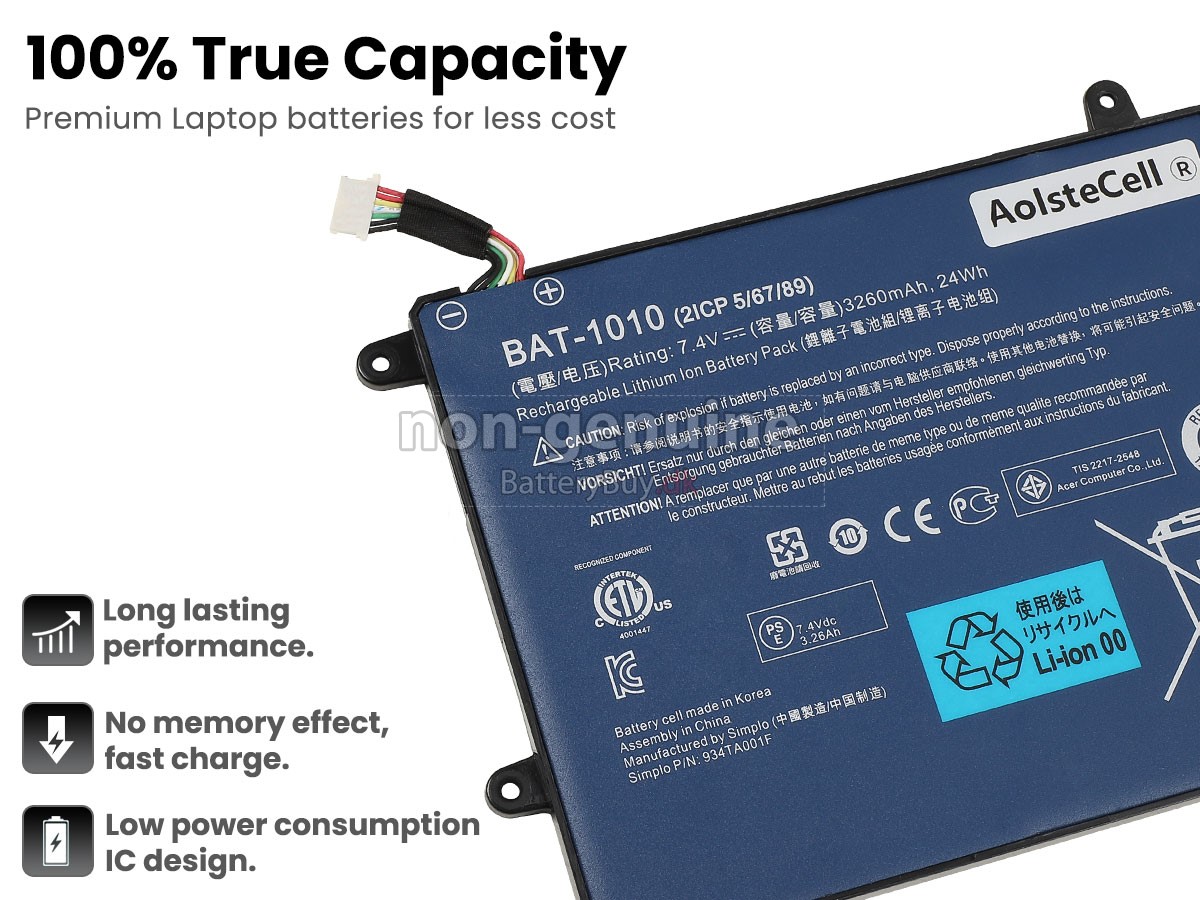Acer BT.00203.008 udskiftningsbatteri