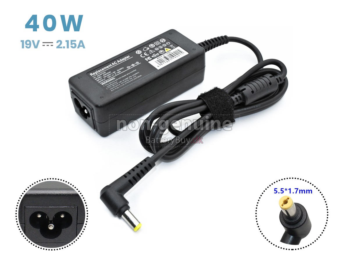 Adapter til Acer 40W 19V-2.15A YELLOW 5.5*1.7MM