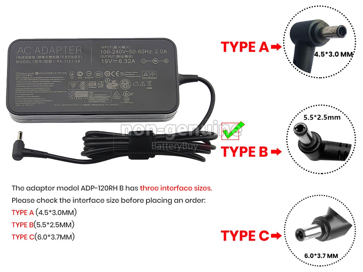 Adapter til Asus ADP-120RH B