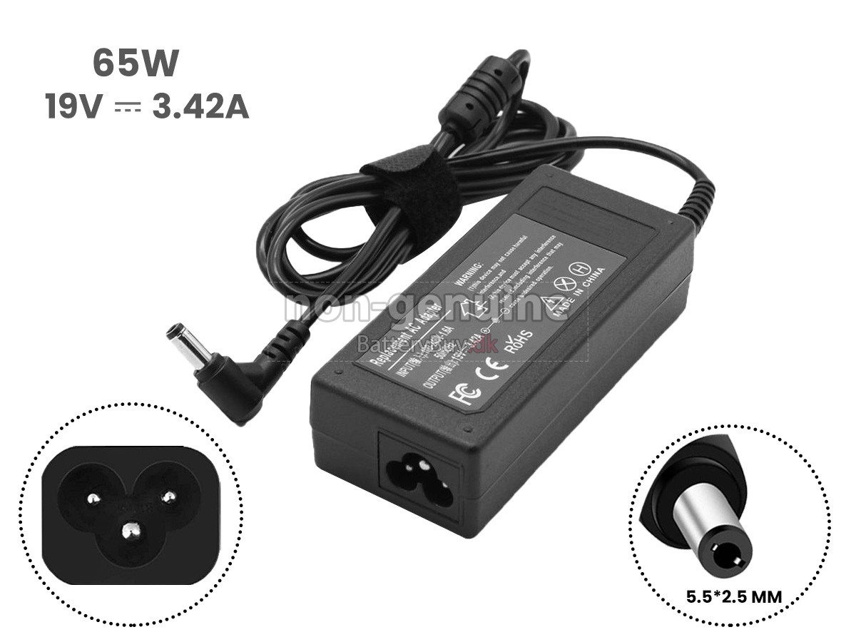 Adapter til Asus 19V 3.42A 65W 100-240V~1.6A 50/60HZ