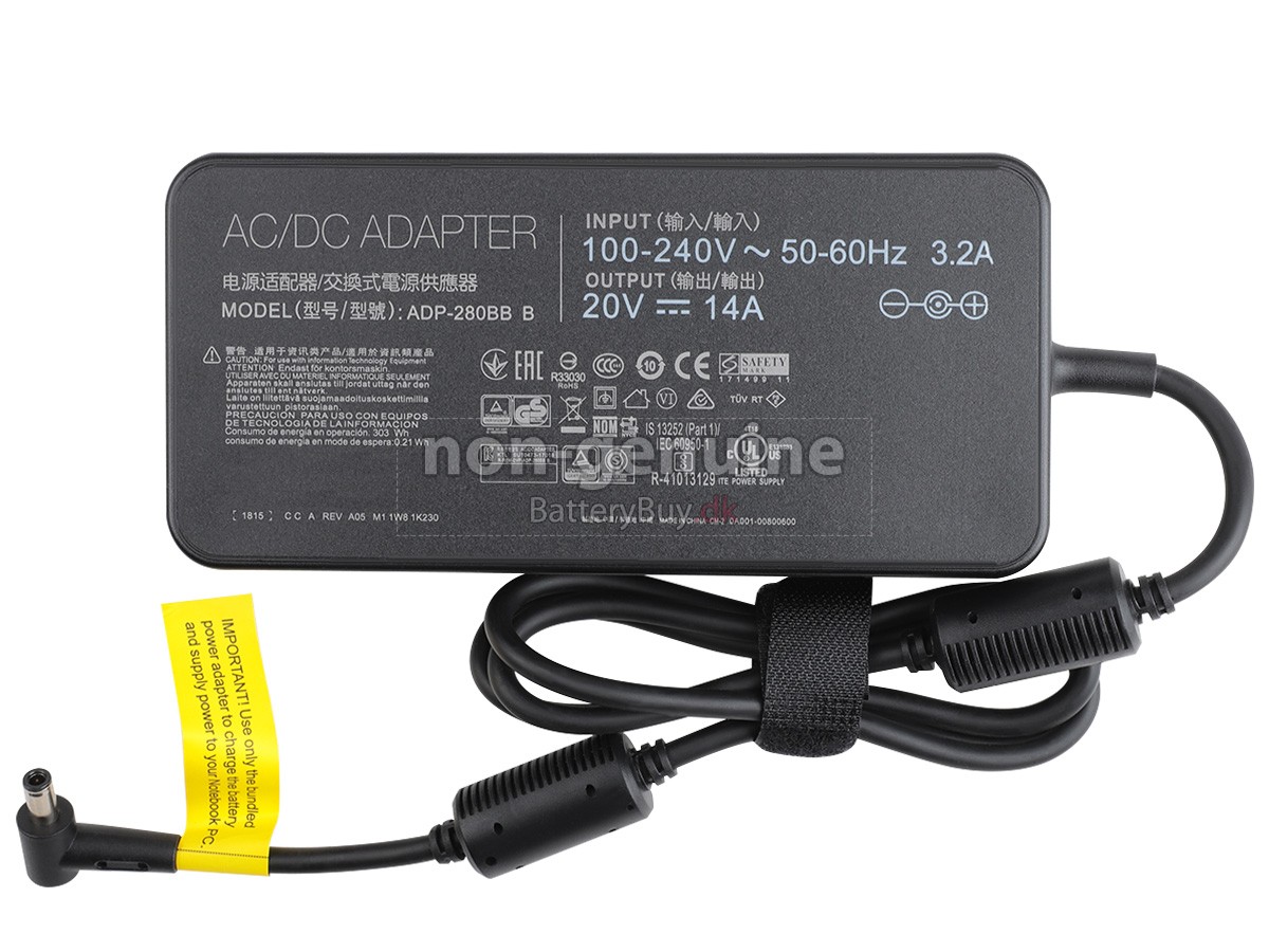 Adapter til Asus 20V 14A 280W 6.0*3.5MM