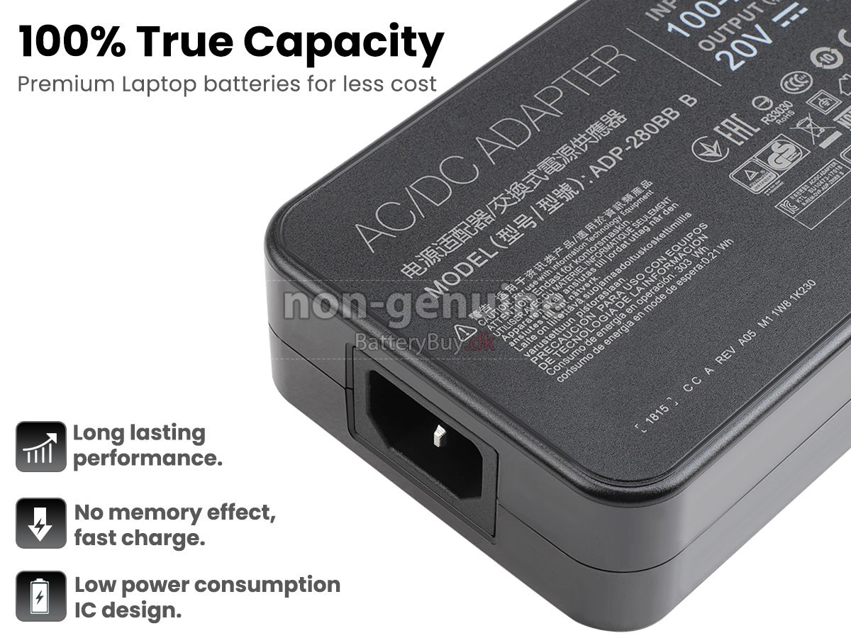 Adapter til Asus 20V 14A 280W 6.0*3.5MM