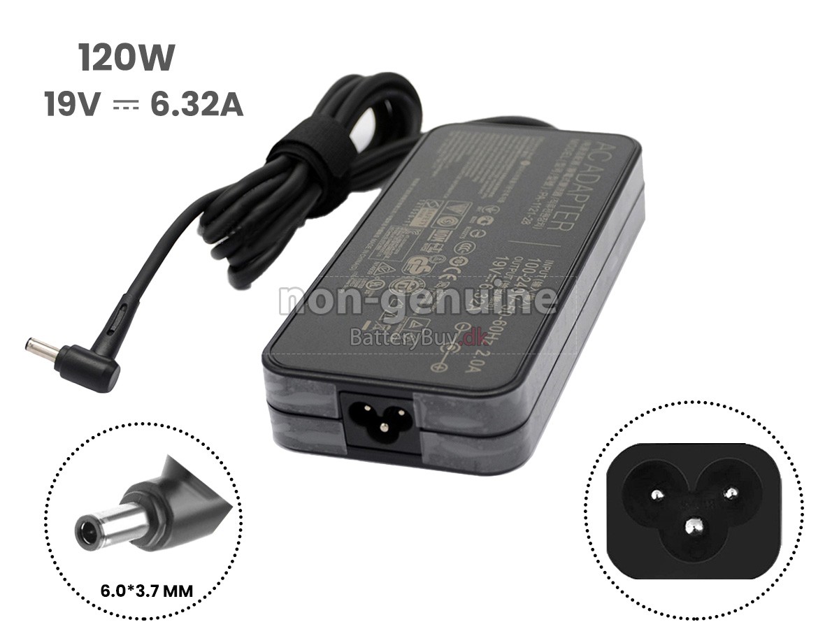 Adapter til Asus 19V 6.32A 120W 6.0*3.7MM