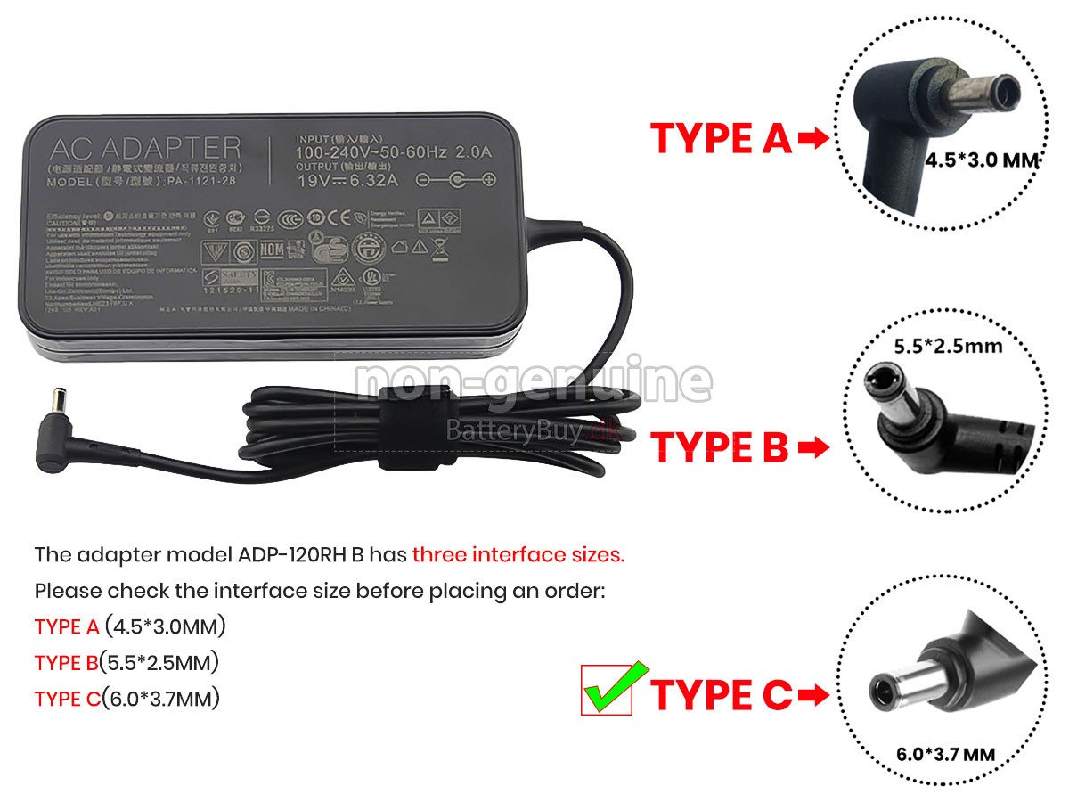 Adapter til Asus ADP-120RH B