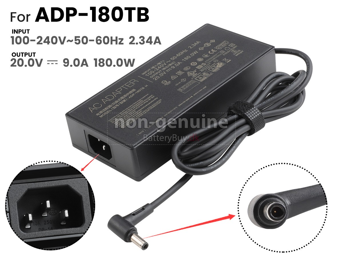 Adapter til Asus 20V 9A 180W 6.0*3.7MM