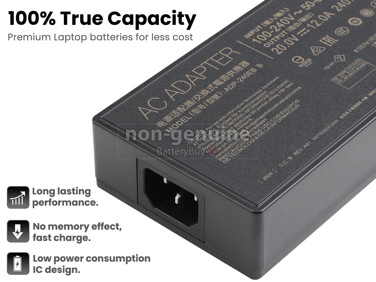 Adapter til Asus 20V 12A 240W 6.0*3.7MM