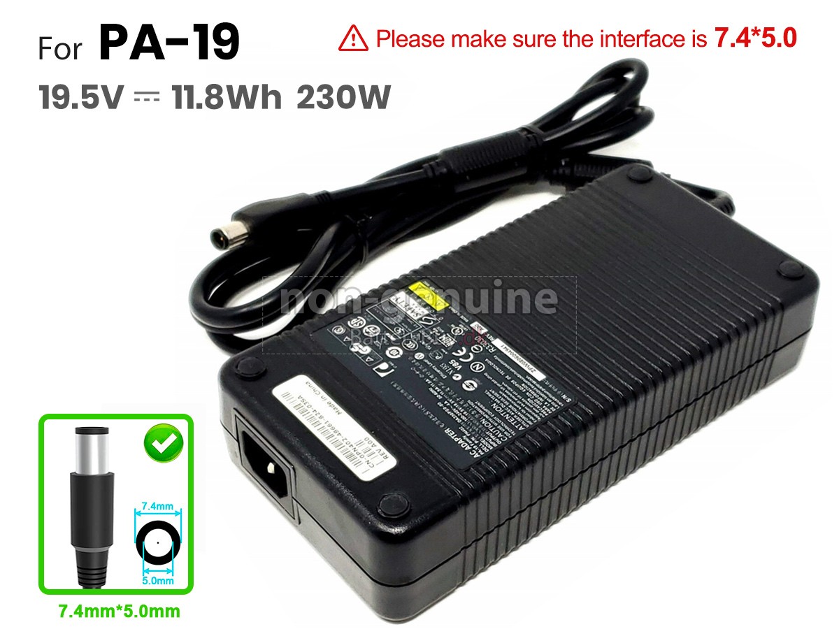 Adapter til Dell 230W 19.5V-11.8A 100-240V~1.2A 50/60HZ