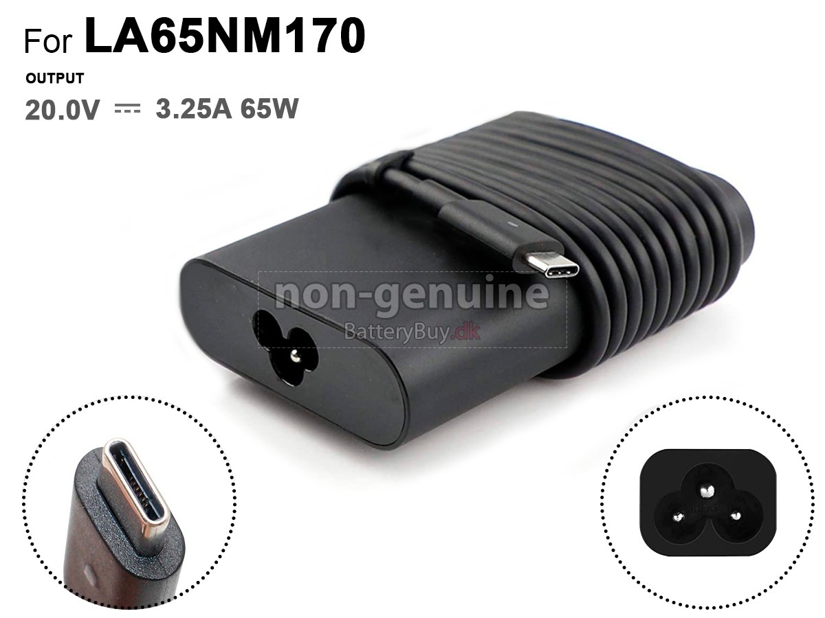 Adapter til Dell 65W 20V-3.25A 100-240V~1.2A 50/60HZ