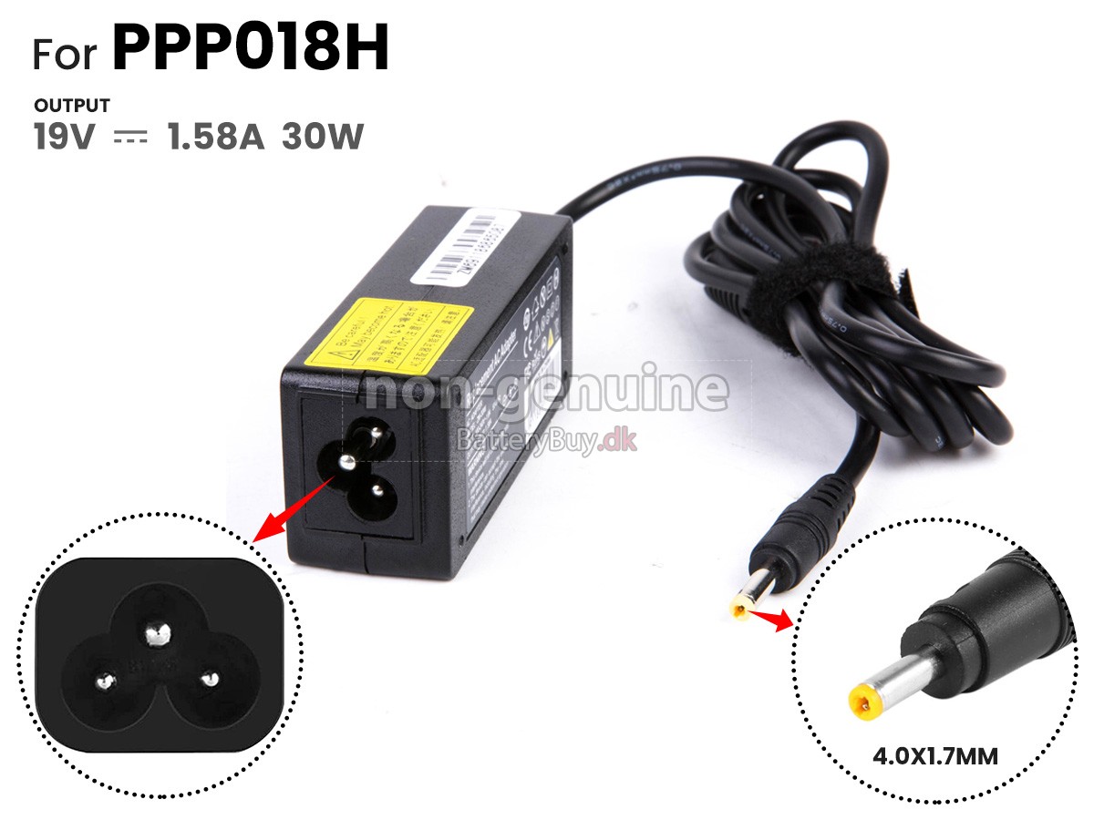 Adapter til HP 30W 19V-1.58A 100-240V~1.6A 50/60HZ
