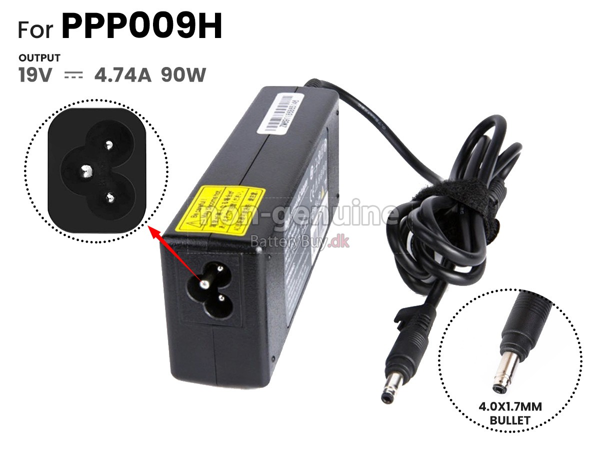 Adapter til HP 90W 19V-4.74A 100-240V~1.8A 50/60HZ