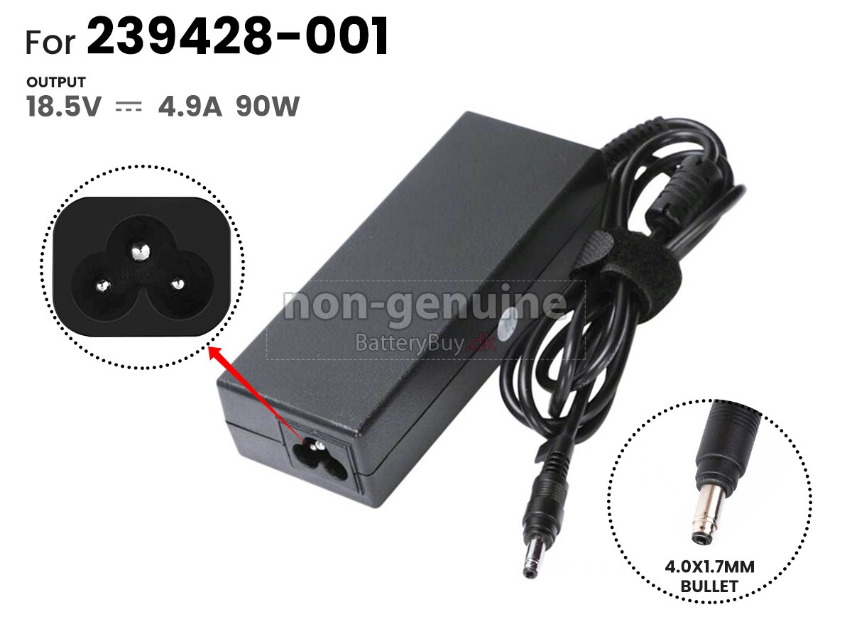 Adapter til HP 90W 18.8V-4.9A 100-240V~2.5A 50/60HZ