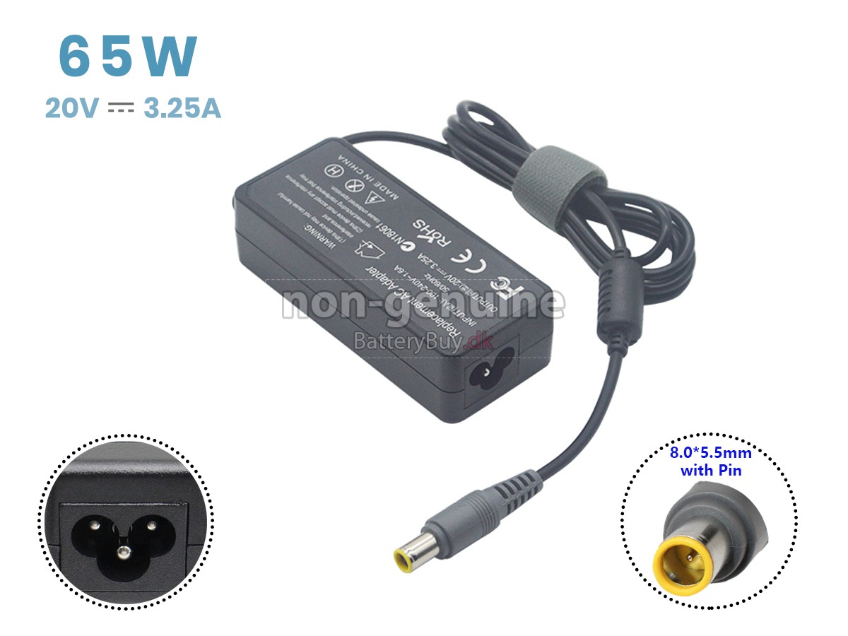 Adapter til Lenovo 20V 3.25A 65W 8.0*5.5MM