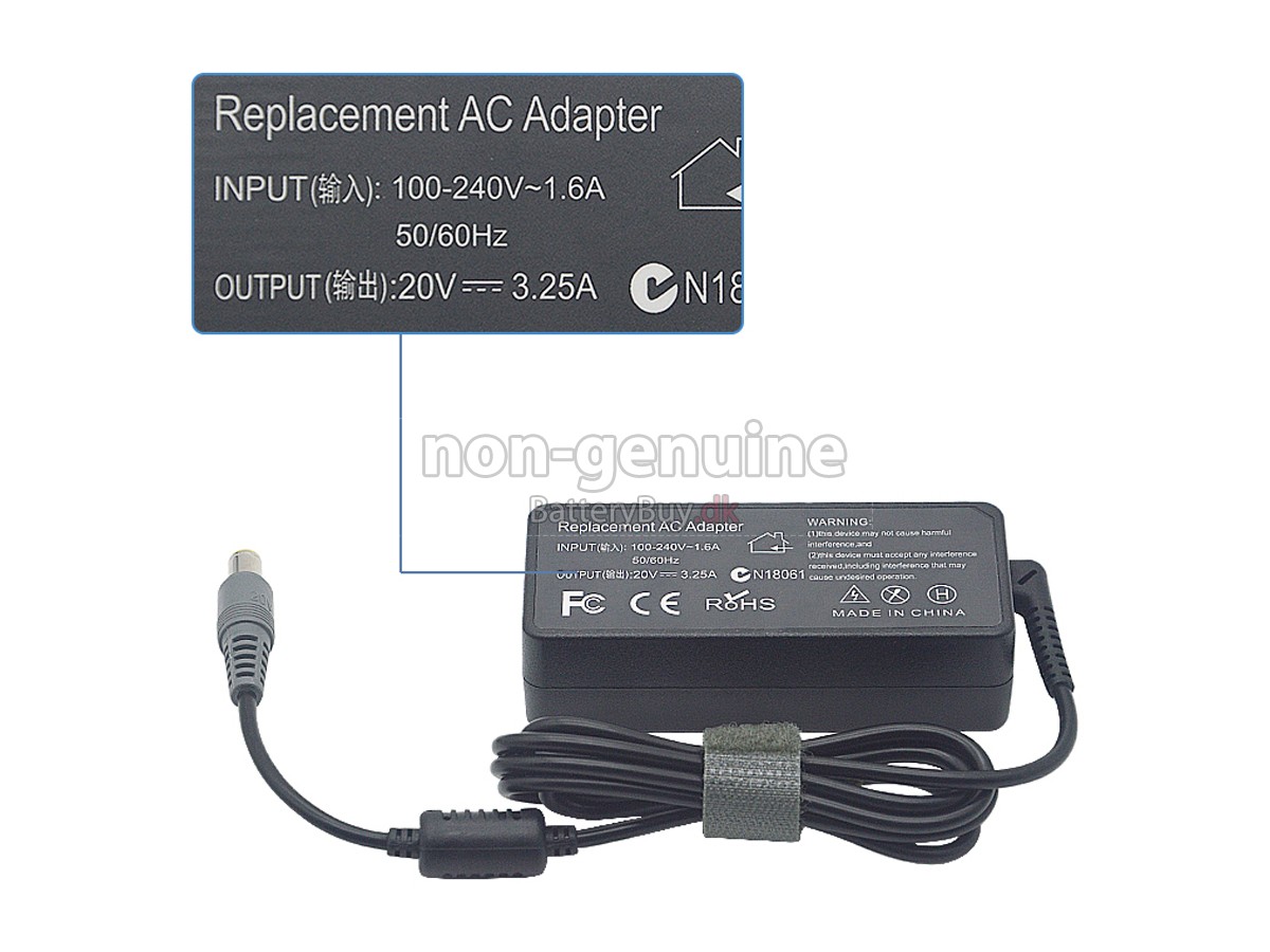 Adapter til Lenovo 20V 3.25A 65W 8.0*5.5MM