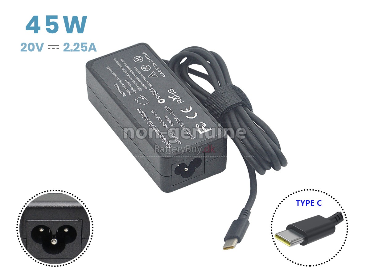 Adapter til Lenovo 20V 2.25A 45W TYPE-C