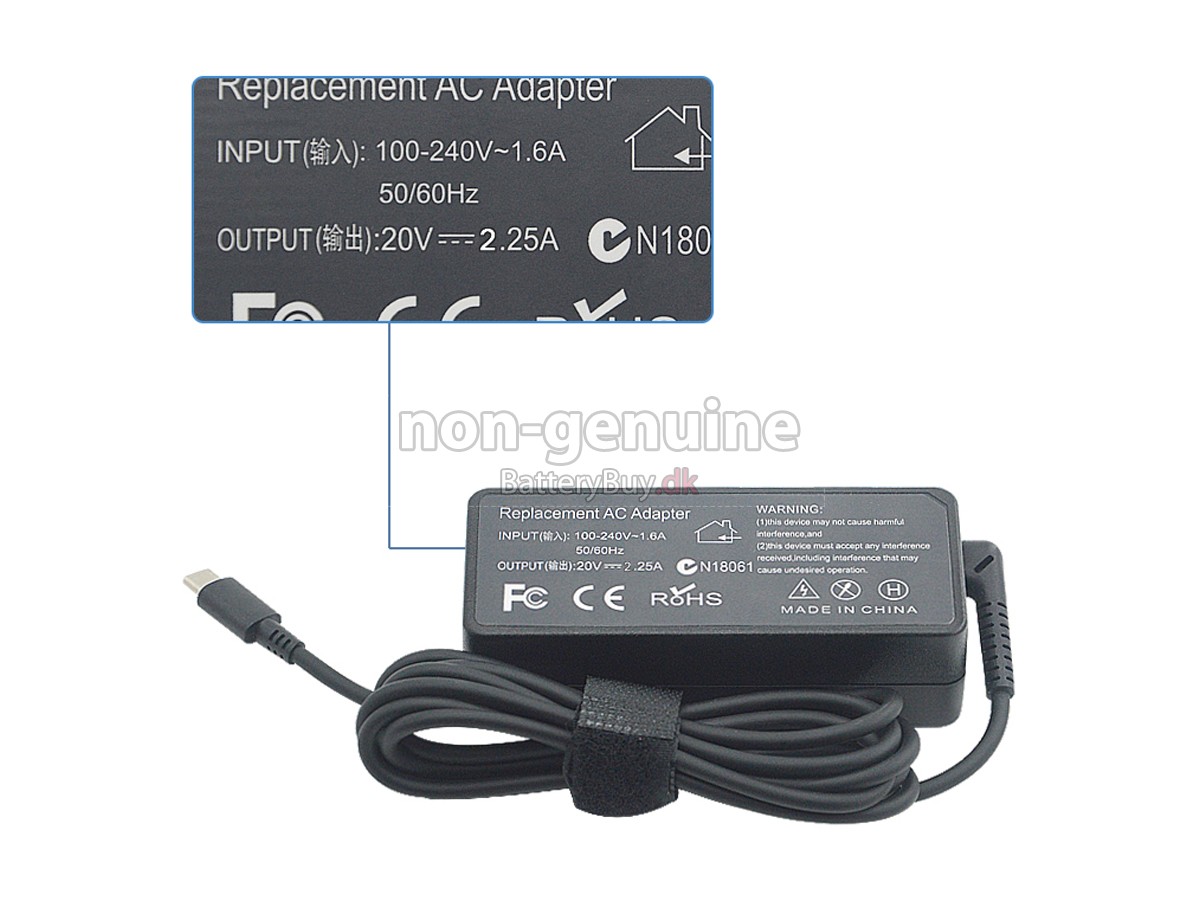 Adapter til Lenovo 20V 2.25A 45W TYPE-C
