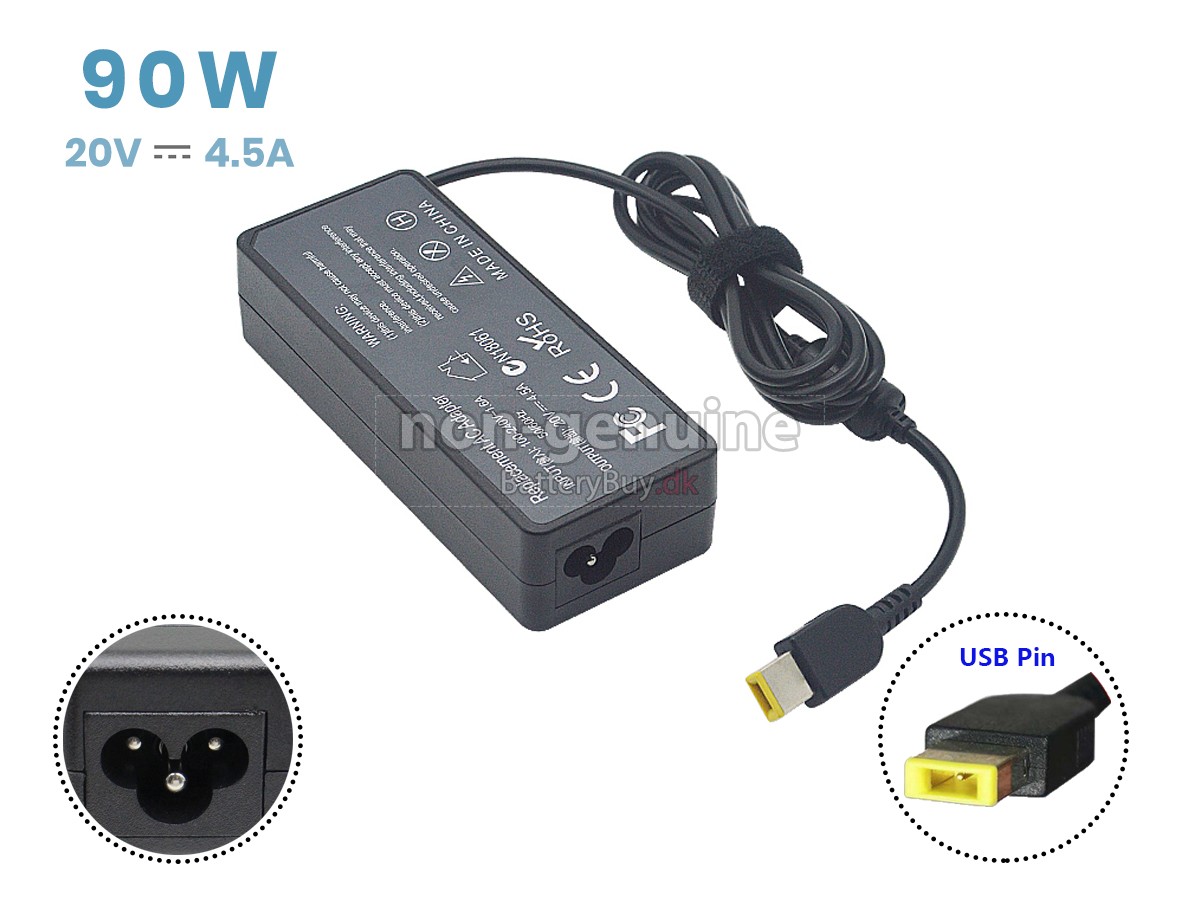 Adapter til Lenovo 20V 4.5A 90W USB