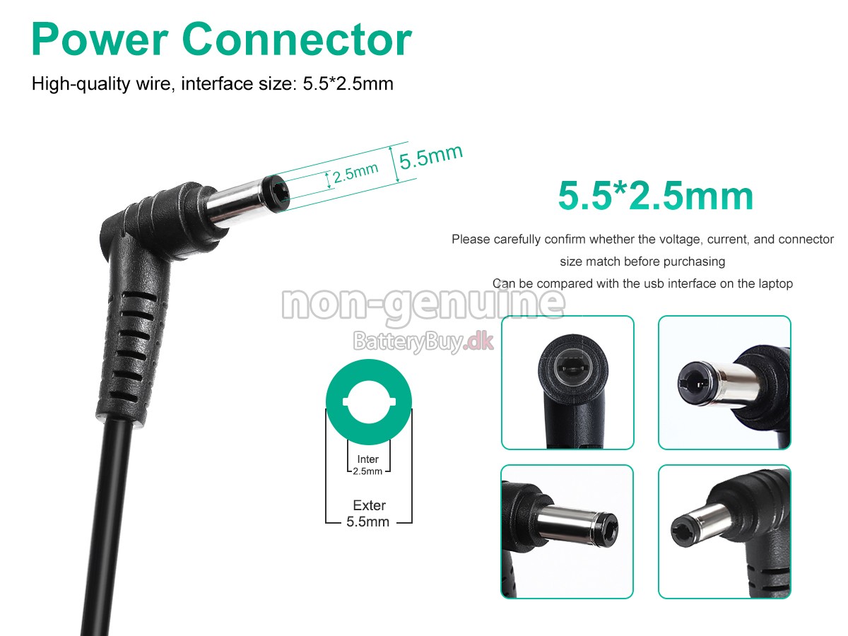 Adapter til MSI GL62VR 7FRX-1008 I7-7700HQ GTX 1060