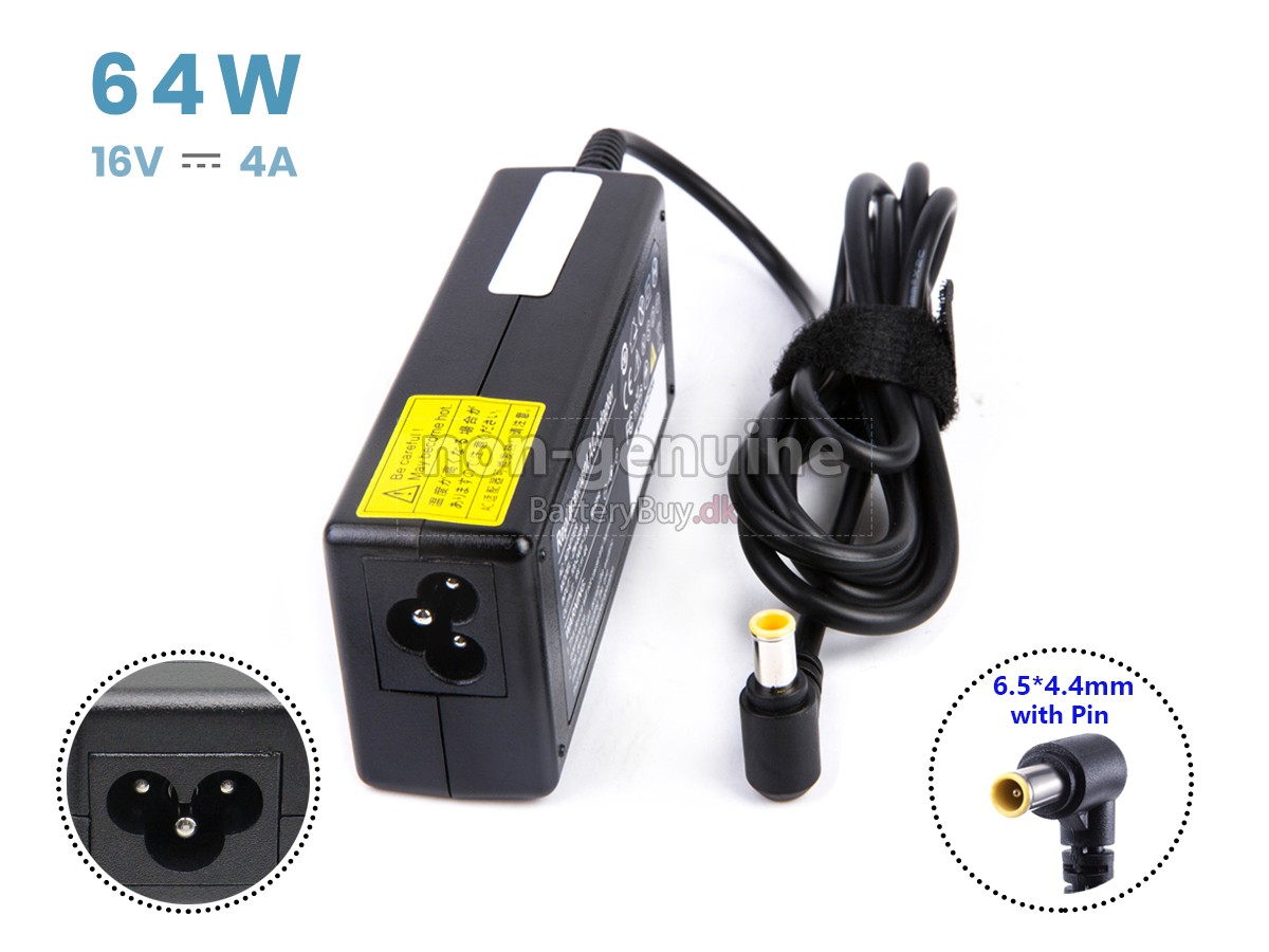 Adapter til Sony 16V 4A 64W YELLOW 6.5*4.4MM