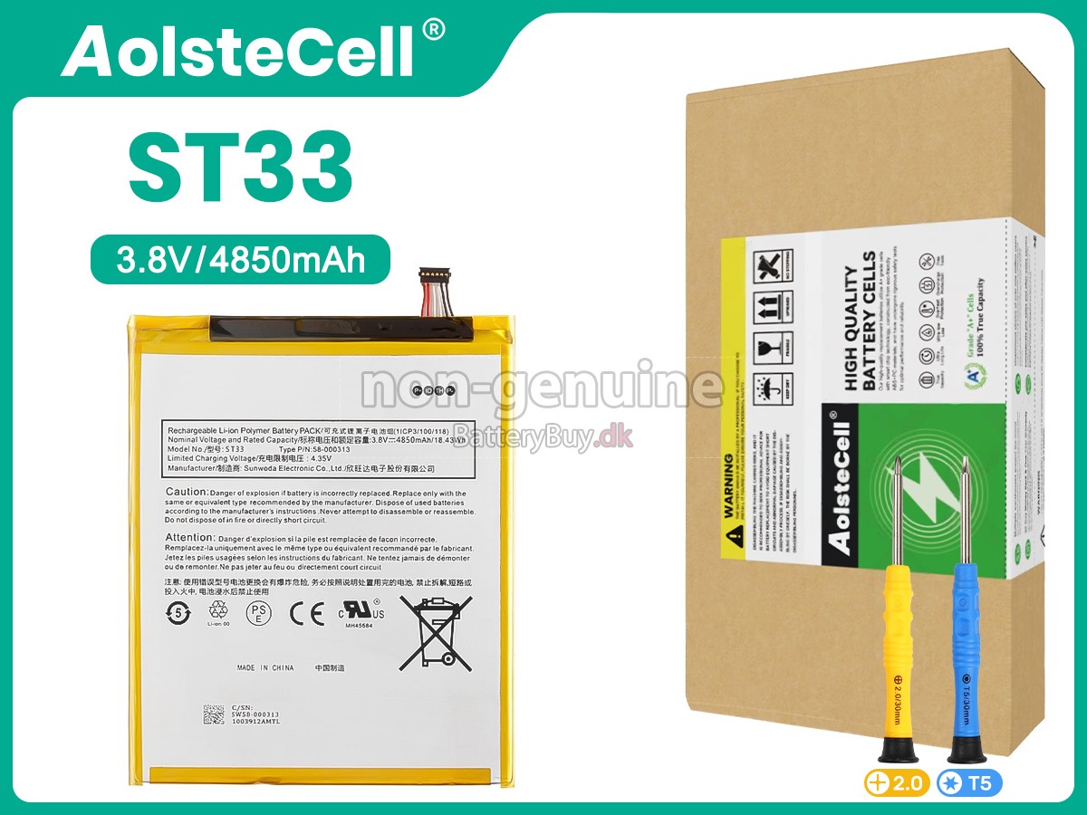 Amazon FIRE HD 8 TABLET K72LL4 2020 udskiftningsbatteri