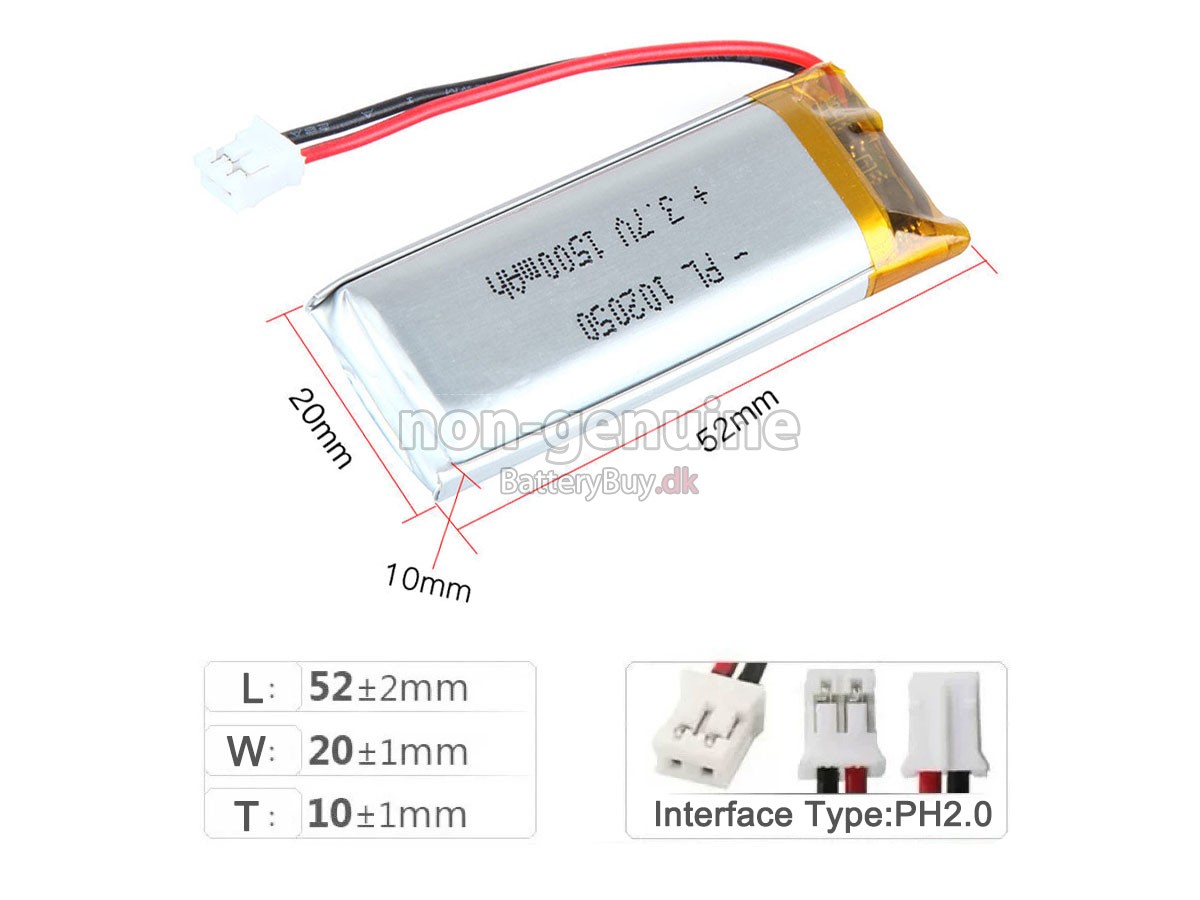 AolsteCell 102050 udskiftningsbatteri