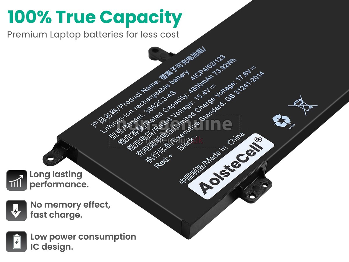 AolsteCell 3862C3-4S udskiftningsbatteri