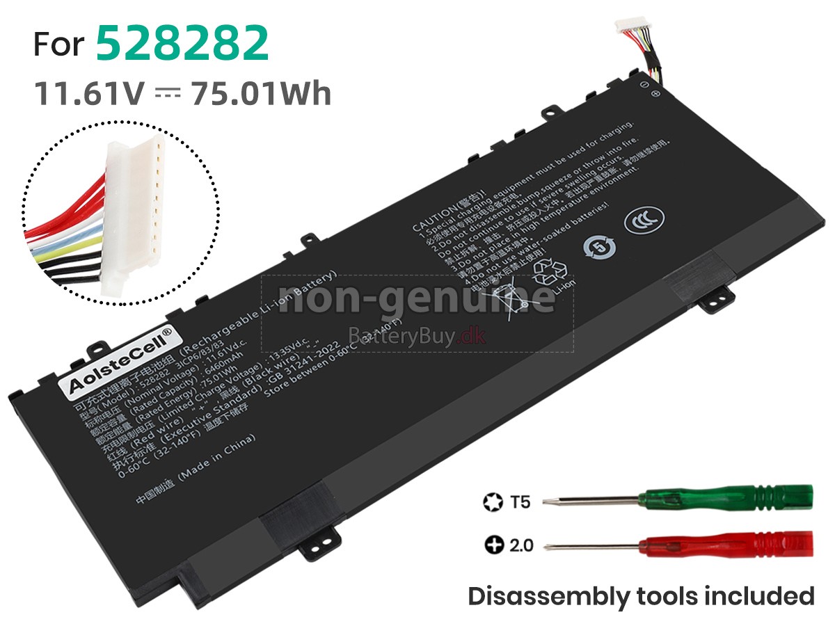 AolsteCell 528282 udskiftningsbatteri