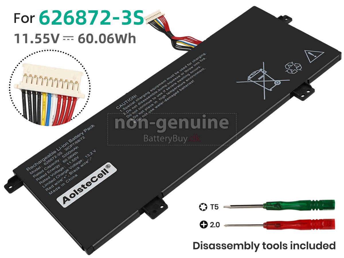 AolsteCell 626872-3S udskiftningsbatteri