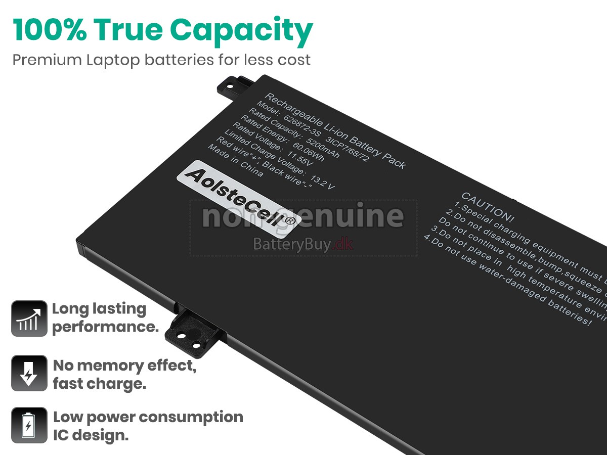 AolsteCell 626872-3S udskiftningsbatteri
