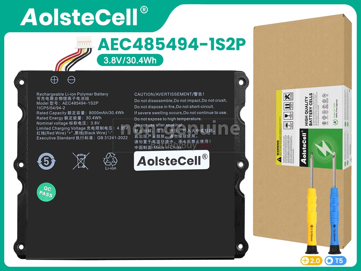 AolsteCell AEC485494-1S2P udskiftningsbatteri
