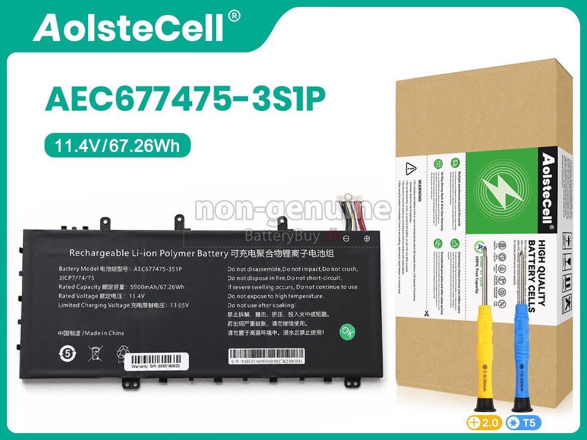 AolsteCell AEC677475-3S1P udskiftningsbatteri