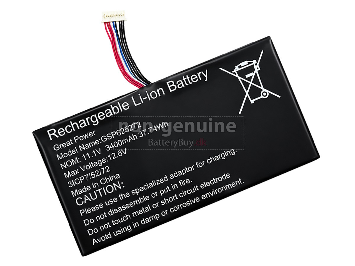 AolsteCell GSP625272 udskiftningsbatteri