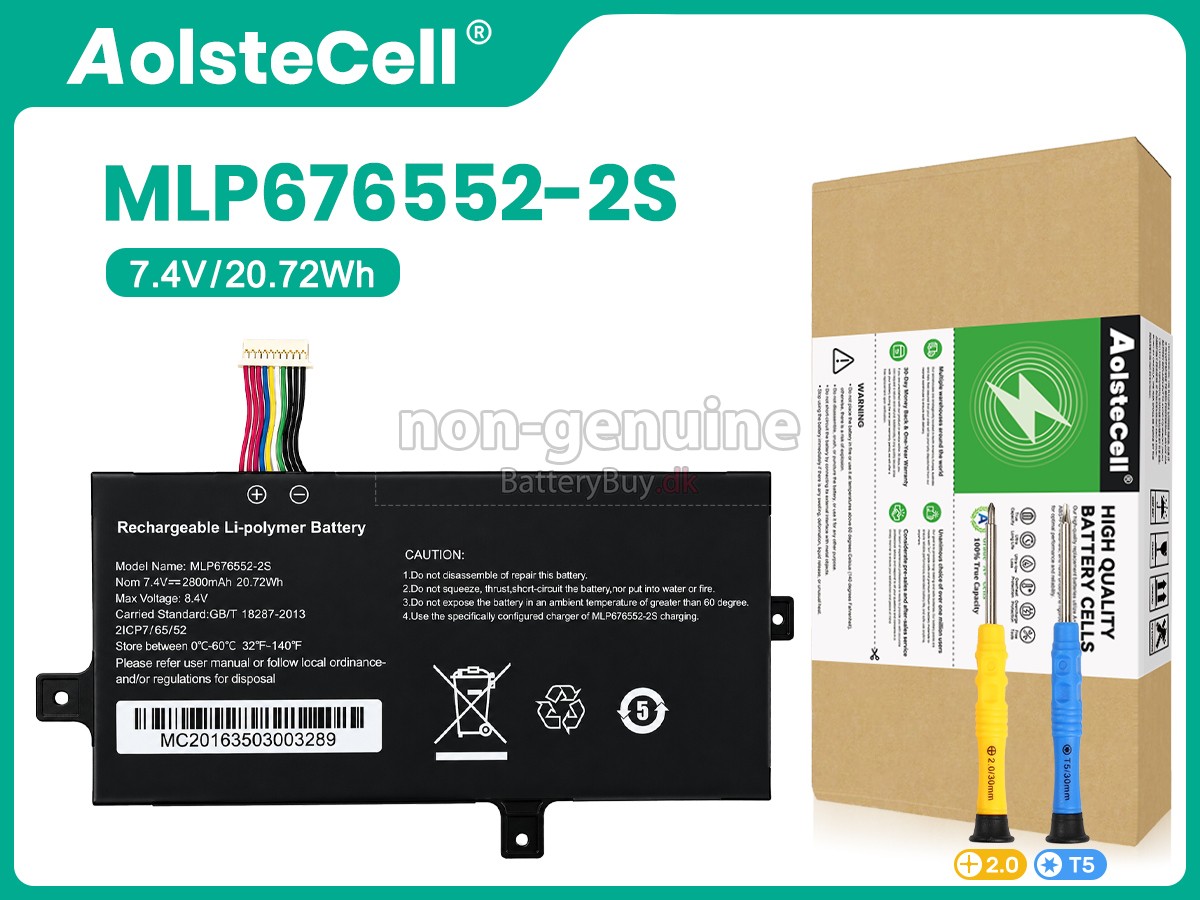 AolsteCell MLP676552-2S udskiftningsbatteri