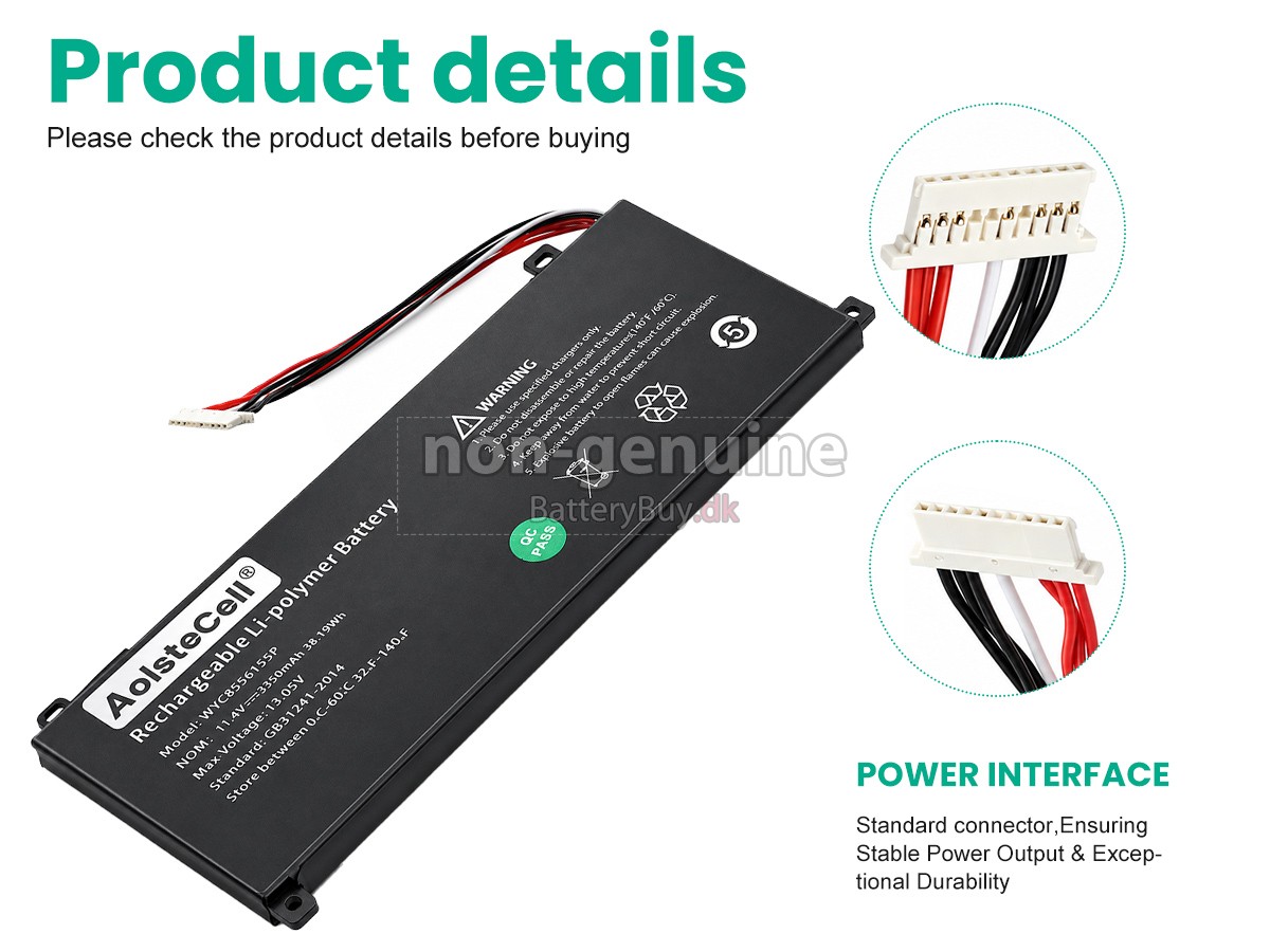 AolsteCell WYC8556155P udskiftningsbatteri