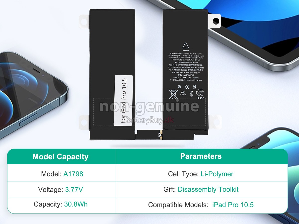 Apple iPad Pro 10.5 inch udskiftningsbatteri