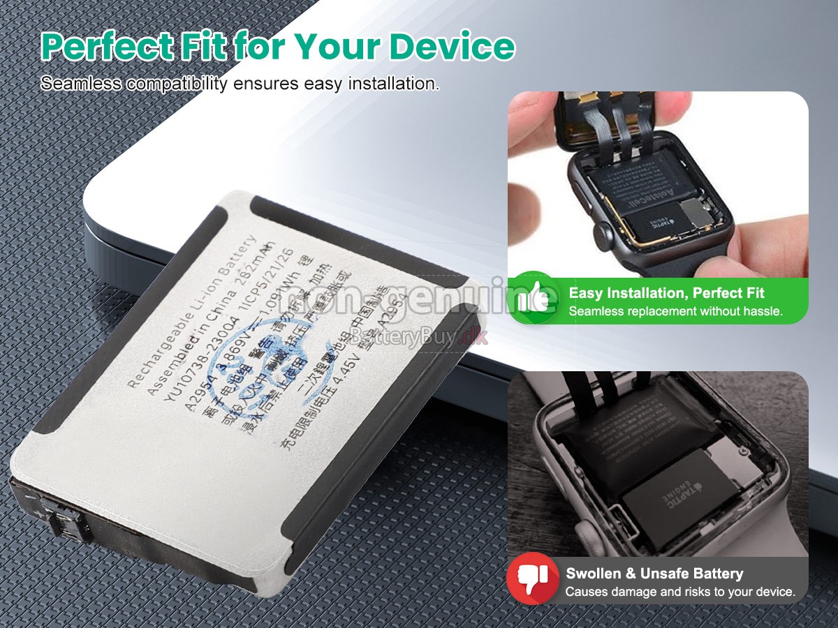 Apple WATCH Series 9 GPS+CELLULAR 41MM udskiftningsbatteri