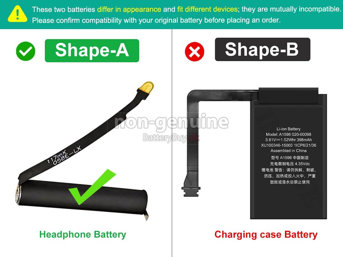 Apple A1596 udskiftningsbatteri