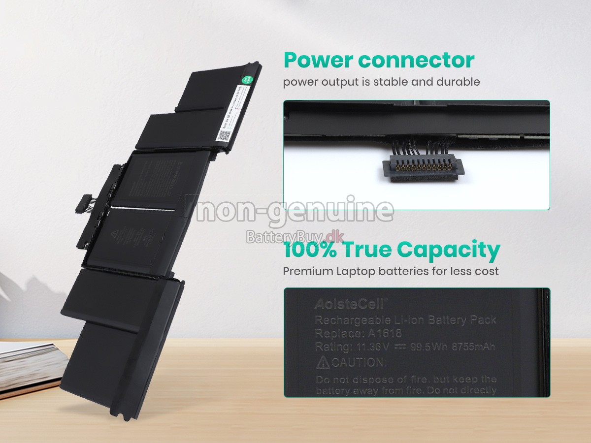 Apple MacBook Pro 15 inch A1398 Retina (Mid 2015) udskiftningsbatteri