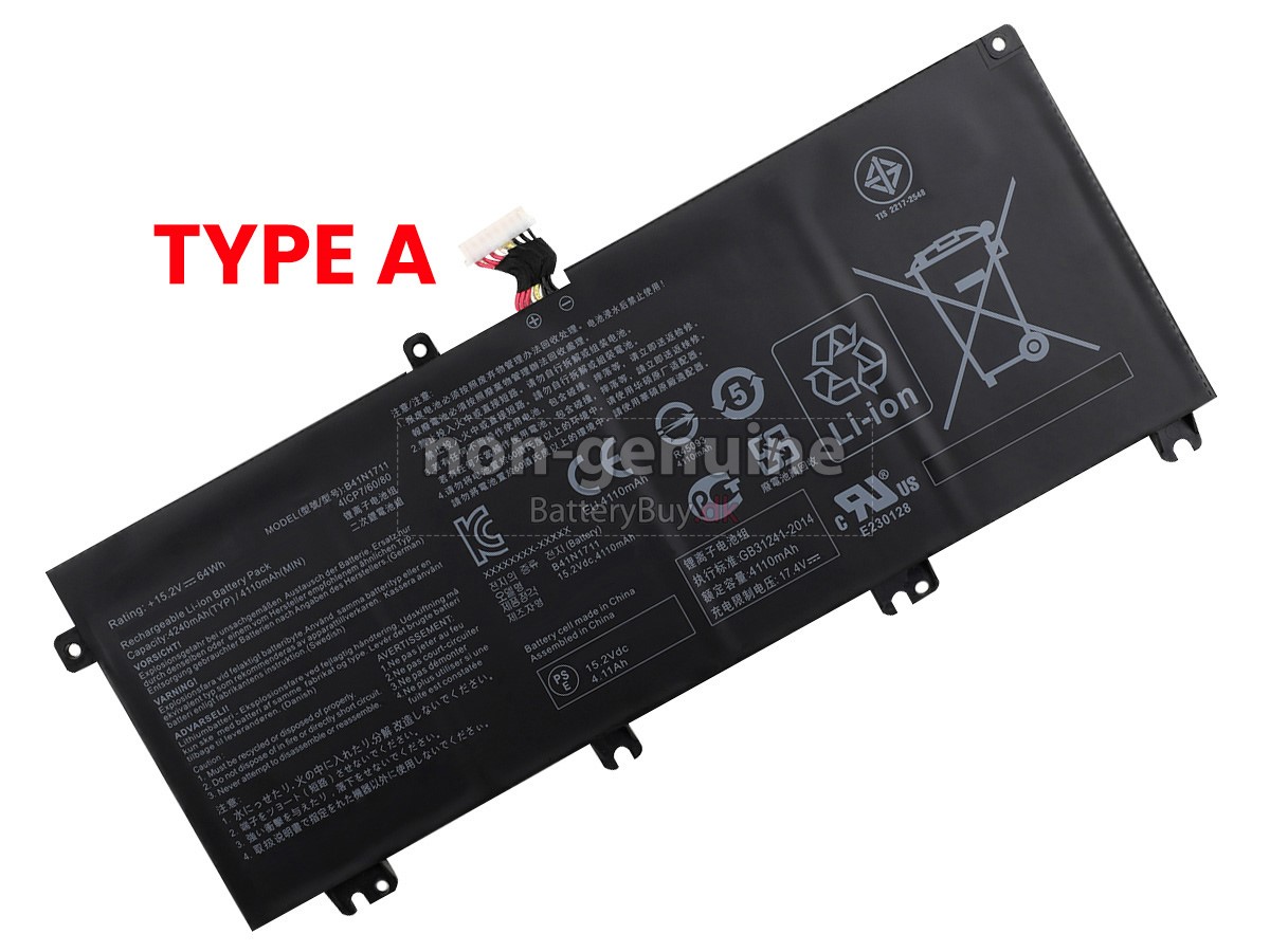 Asus B41N1711 laptop udskiftningsbatteri