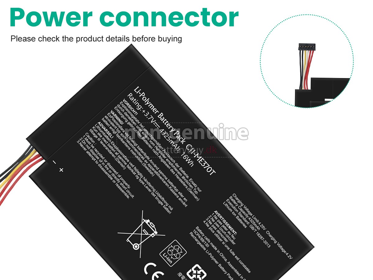 Asus NEXUS 7 1ST GEN udskiftningsbatteri