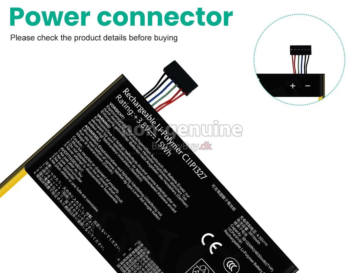 Asus C11P1327 udskiftningsbatteri