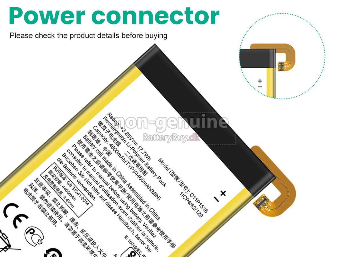 Asus C11P1516 udskiftningsbatteri
