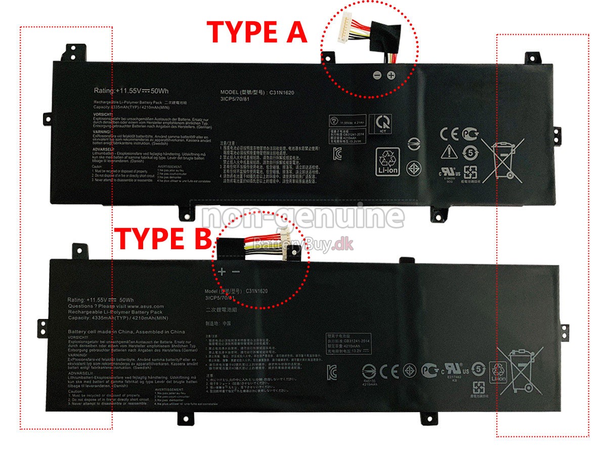 Asus ZenBook UX3430UA-GV012T udskiftningsbatteri