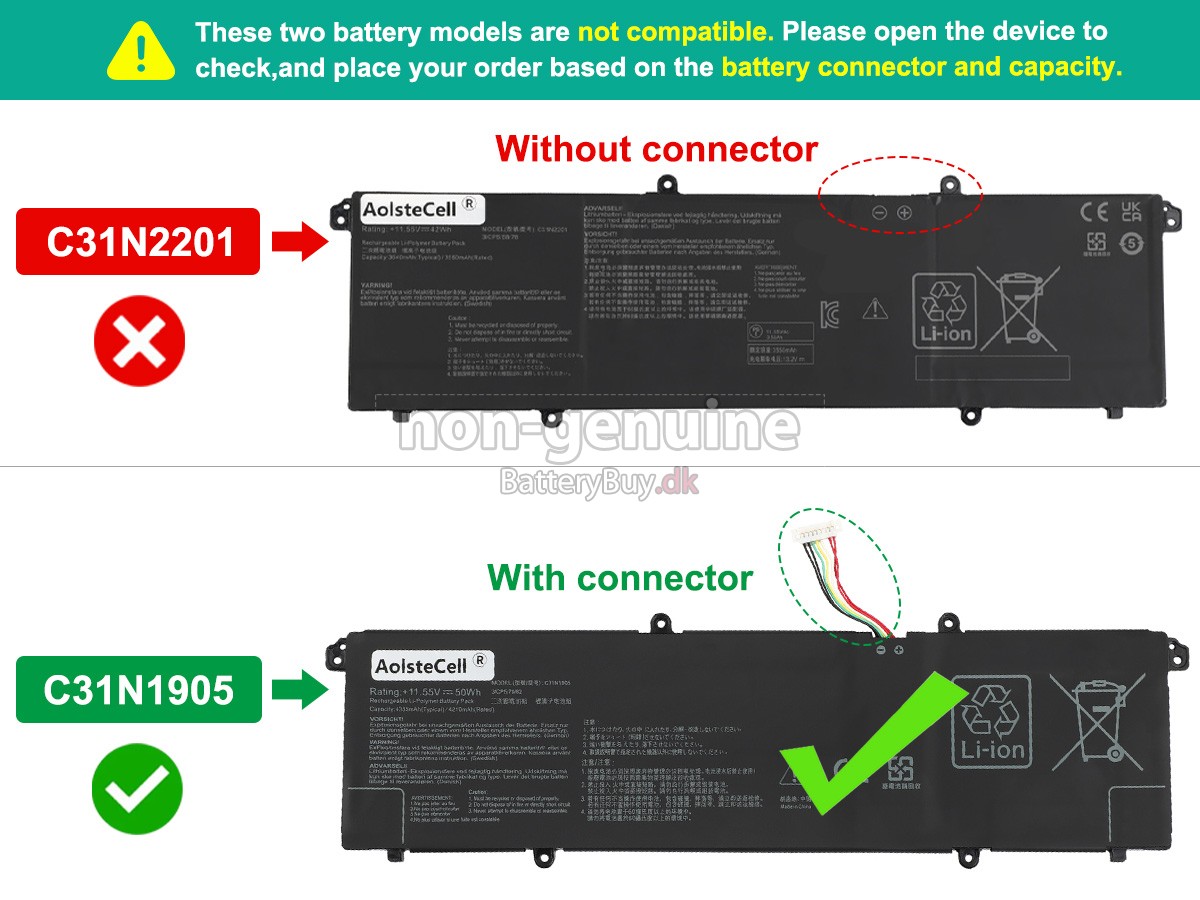 Asus VivoBook 15 X1504ZA udskiftningsbatteri