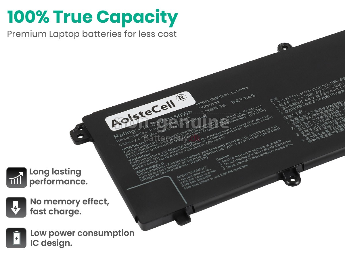 Asus VivoBook 15 X1504ZA udskiftningsbatteri