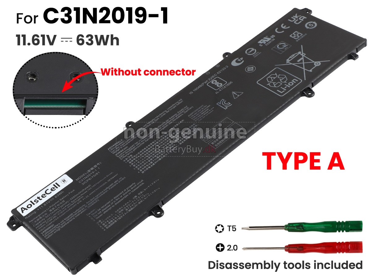 Asus VivoBook Pro 15 OLED M3500QC udskiftningsbatteri