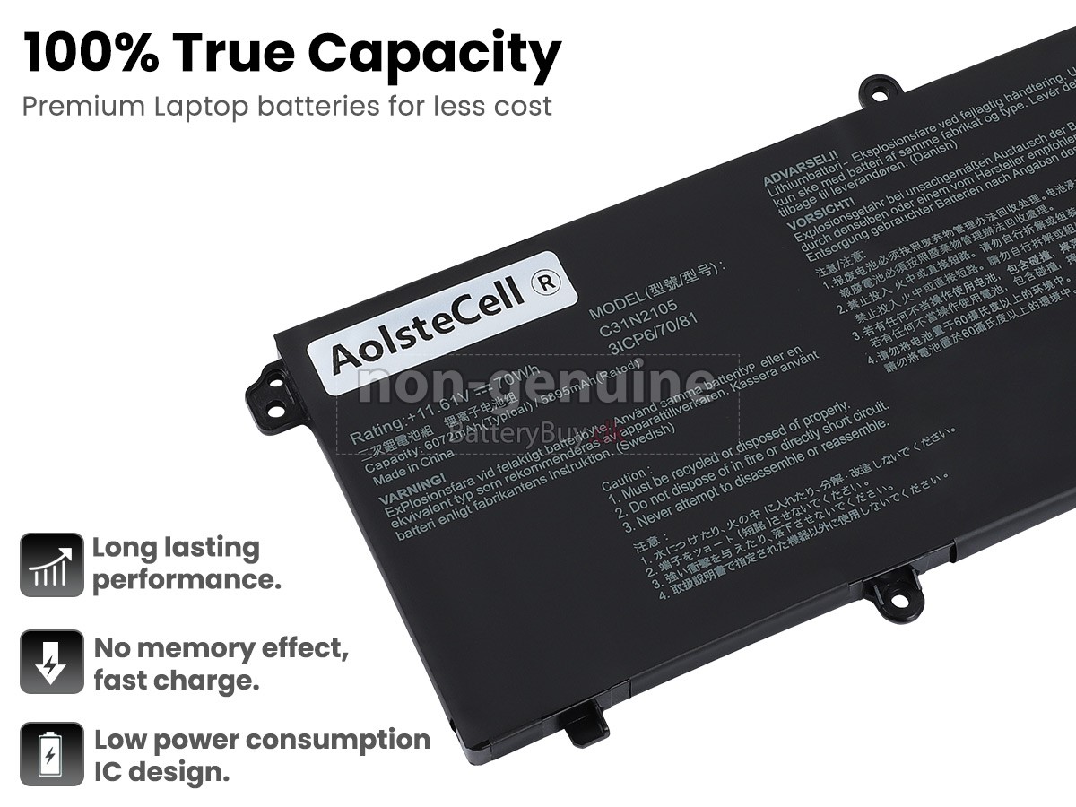 Asus VivoBook M1503QA-L1270W udskiftningsbatteri
