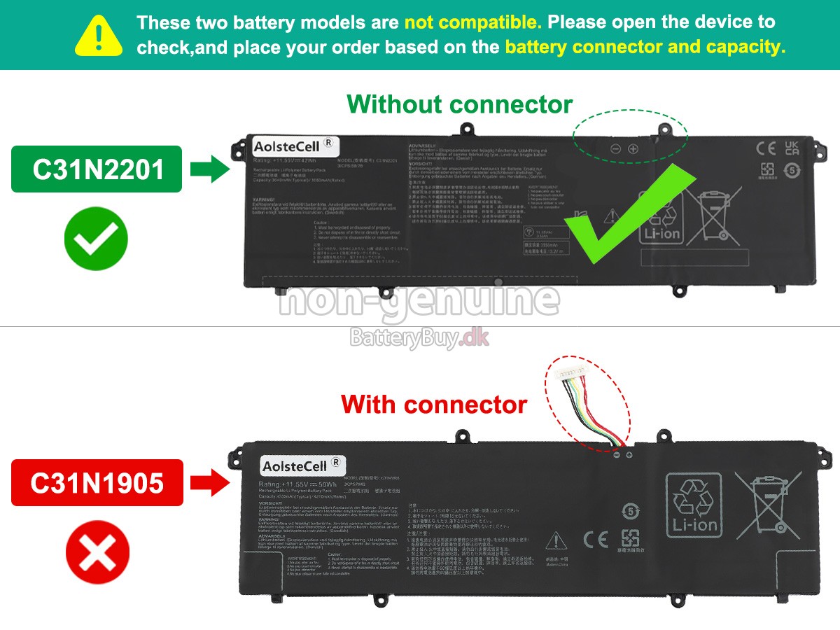 Asus VivoBook 15 X1504ZA udskiftningsbatteri