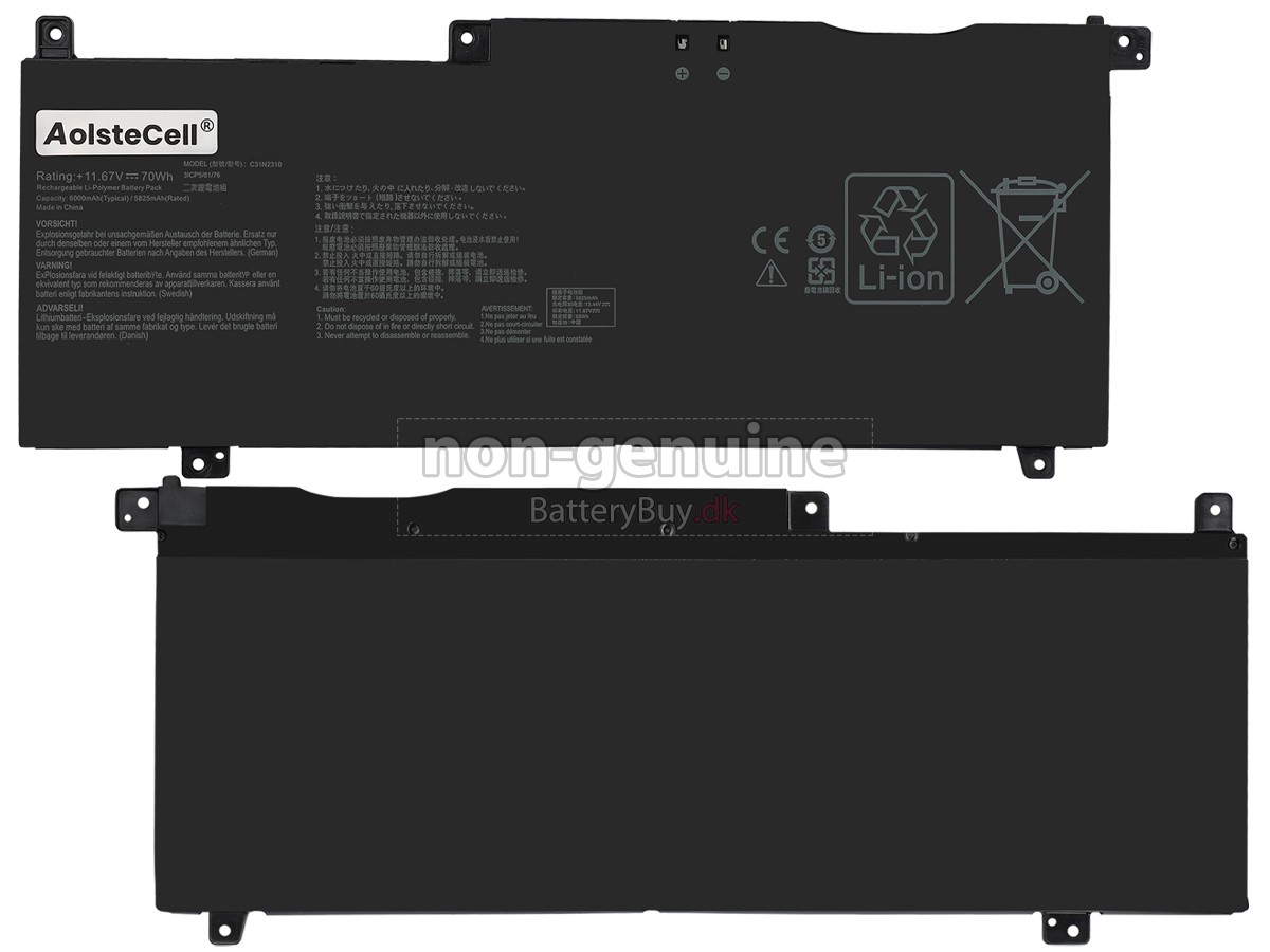 Asus ProART PZ13 HT5306Q udskiftningsbatteri